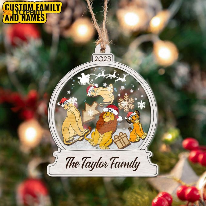 Personalized Family Lion King Ornament Disney Christmas Lion King Ornament Lion King Ornaments Christmas Tree Ornament 1