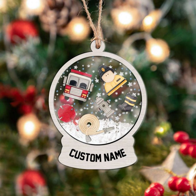 Personalized Firefighter Ornament Personalized Firefighter Armor Proud Firefighter Ornament Firefighter Gift Firefighter Keepsake 3