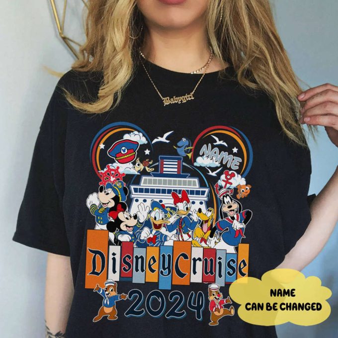 Mickey &Amp; Friends Cruise Line 2024 Shirt: Personalized Family Trip &Amp; 25Th Silver Anniversary At Sea 2