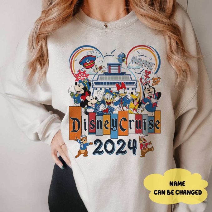 Mickey &Amp; Friends Cruise Line 2024 Shirt: Personalized Family Trip &Amp; 25Th Silver Anniversary At Sea 3