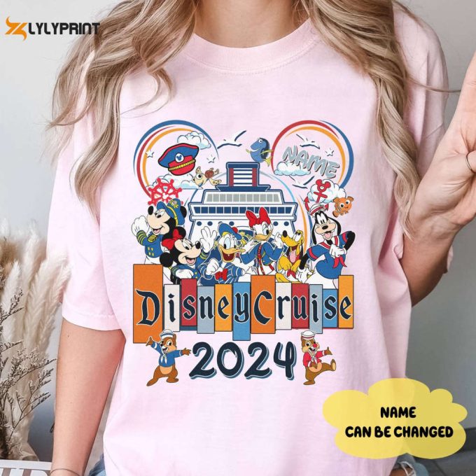 Mickey &Amp;Amp; Friends Cruise Line 2024 Shirt: Personalized Family Trip &Amp;Amp; 25Th Silver Anniversary At Sea 1