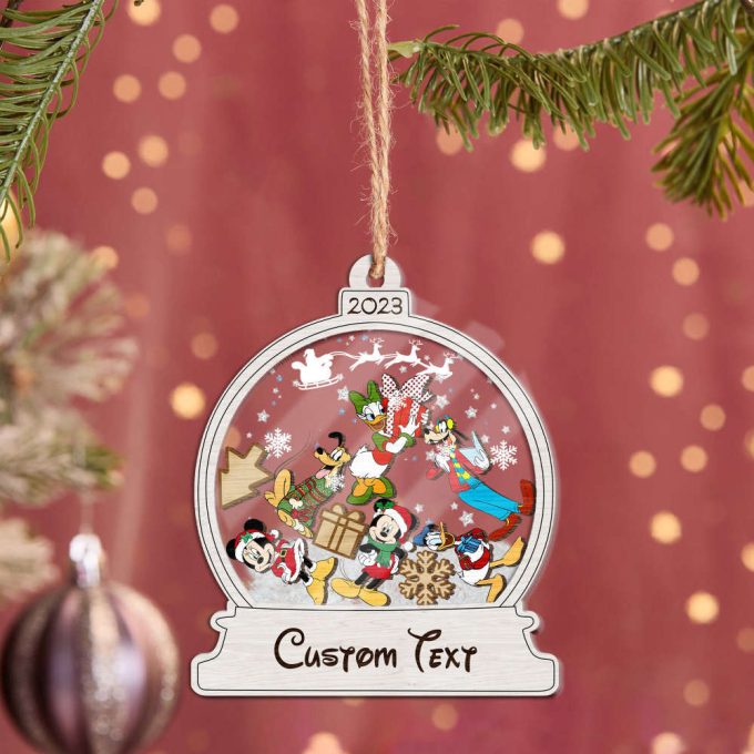 Personalized Mickey And Friends Ornament Christmas Disney Ornament Minnie Daisy Donald Goofy Pluto Ornament Gift Christmas Tree 2