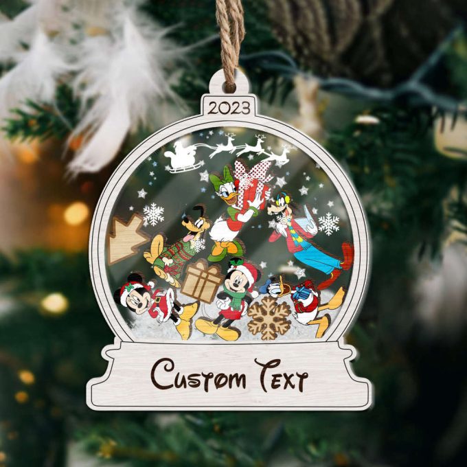 Personalized Mickey And Friends Ornament Christmas Disney Ornament Minnie Daisy Donald Goofy Pluto Ornament Gift Christmas Tree 3