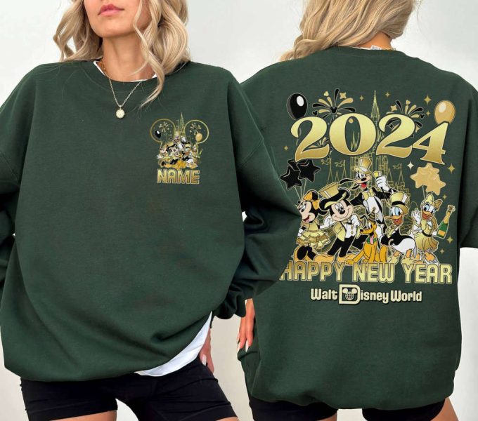 Custom Mickey &Amp; Friends New Year 2024 Shirt - Personalized Disney Trip Family Tee 2