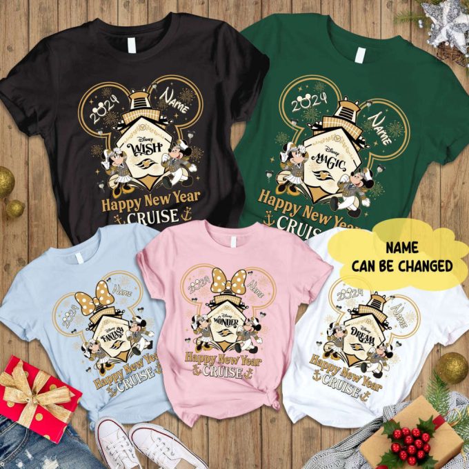 2024 Personalized Mickey Minnie Cruise Shirts - Disneyland Family Cruise: Wish Dream Magic! 2