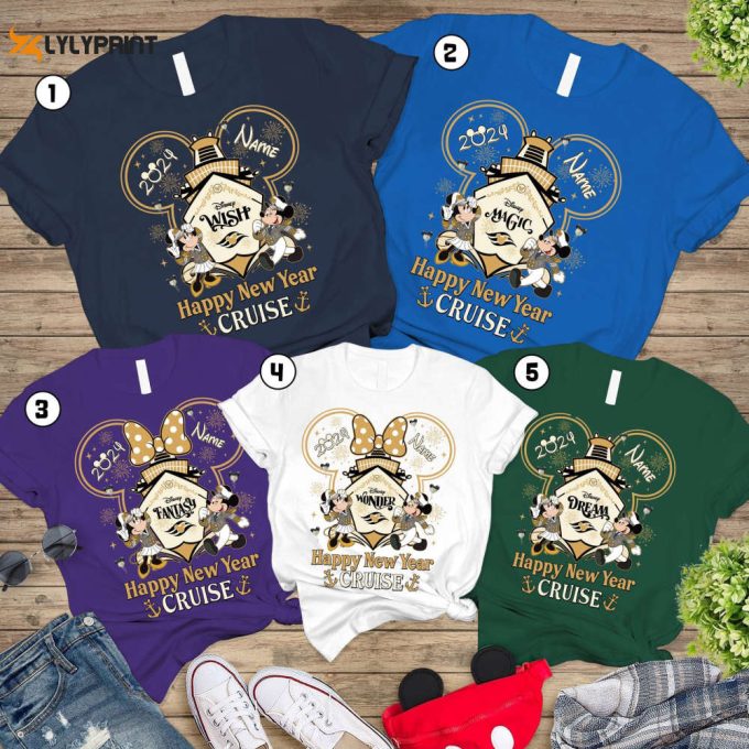 2024 Personalized Mickey Minnie Cruise Shirts - Disneyland Family Cruise: Wish Dream Magic! 1