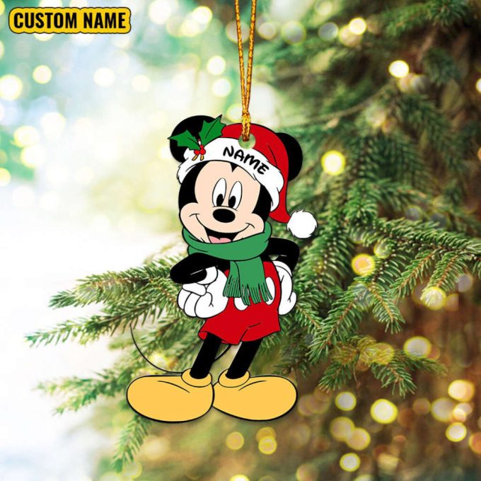 Personalized Name Disney Characters Ornament Christmas Mickey And Friends Ornament Christmas Baby Gift Minnie Donald Daisy Goofy Pluto 2