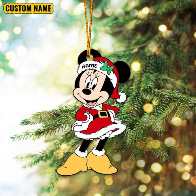 Personalized Name Disney Characters Ornament Christmas Mickey And Friends Ornament Christmas Baby Gift Minnie Donald Daisy Goofy Pluto 3