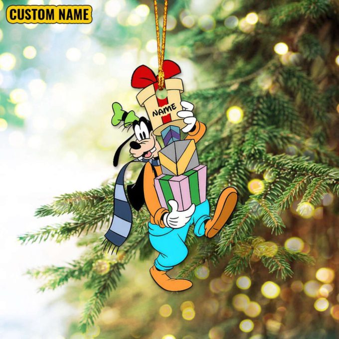Personalized Name Disney Characters Ornament Christmas Mickey And Friends Ornament Christmas Baby Gift Minnie Donald Daisy Goofy Pluto 6