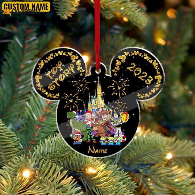 Personalized Name Disney Toy Story Ornament Woody And Friends Ornament Mikey Head Ornament Disney Castle Ornament Mickey Ears 1