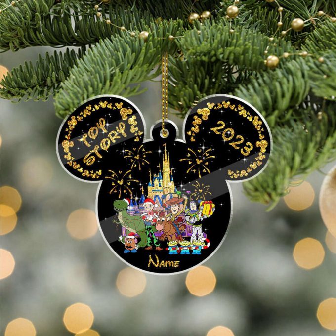 Personalized Name Disney Toy Story Ornament Woody And Friends Ornament Mikey Head Ornament Disney Castle Ornament Mickey Ears 3