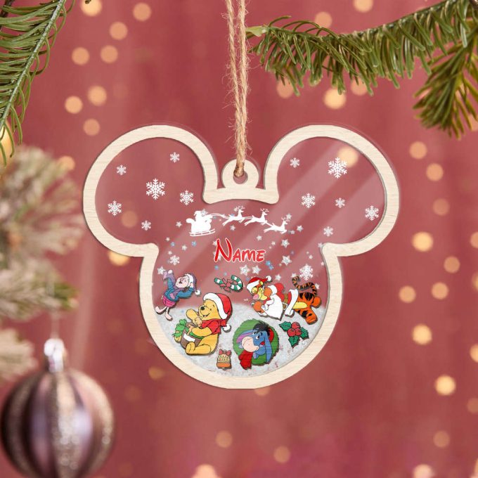 Personalized Name Disney Winnie The Pooh Ornament Pooh And Friends Ornament Disney Christmas Ornament Mickey Head Ornament 2