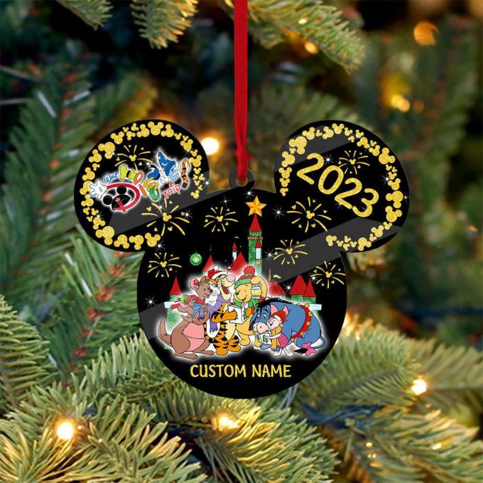 Personalized Name Disney Winnie The Pooh Ornament Pooh And Friends Ornament Mikey Head Ornament Disney Castle Ornament Mickey Ears 2