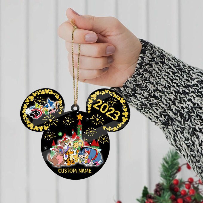 Personalized Name Disney Winnie The Pooh Ornament Pooh And Friends Ornament Mikey Head Ornament Disney Castle Ornament Mickey Ears 4