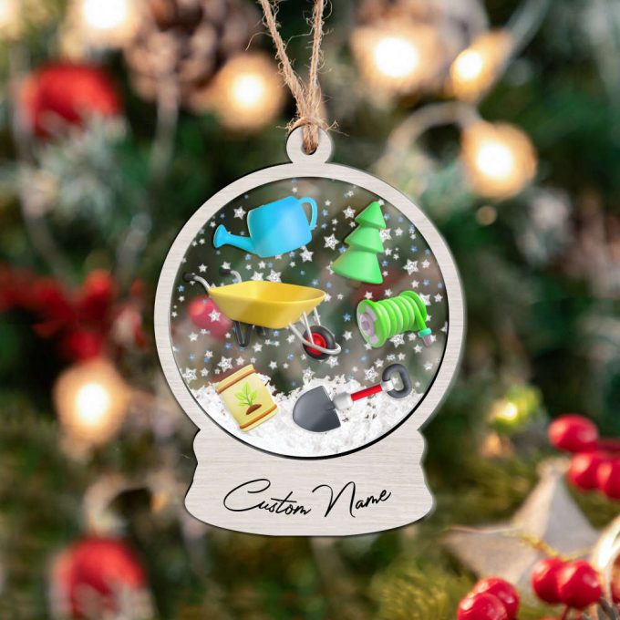 Personalized Name Garden Christmas Ornament Mom'S Garden Ornament Personalized Gifts Christmas Gifts For Mom Christmas Tree Ornament 2