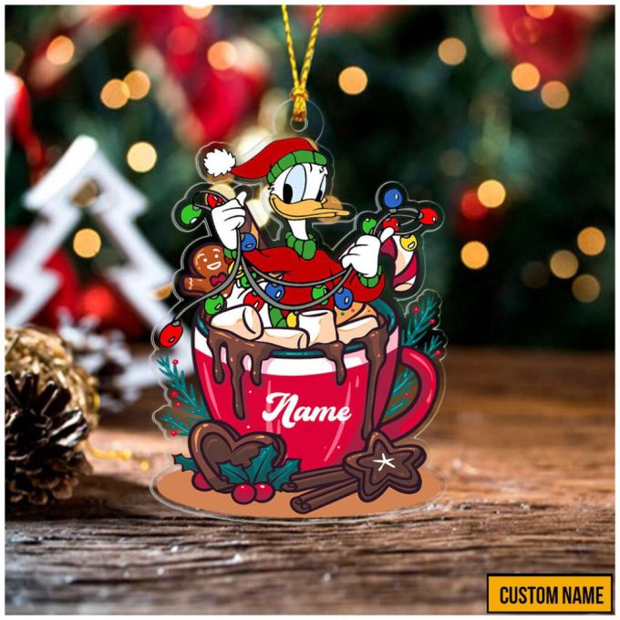 Personalized Name Mickey And Friends Ornament Gift For Christmas Christmas Cup Tea Ornament Minnie Daisy Donald Goofy Pluto 6