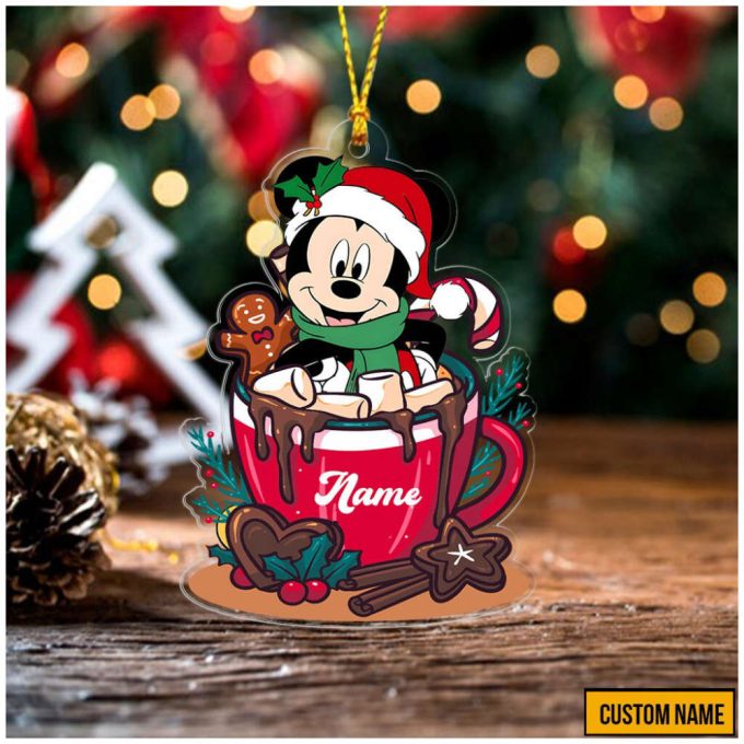 Personalized Name Mickey And Friends Ornament Gift For Christmas Christmas Cup Tea Ornament Minnie Daisy Donald Goofy Pluto 2