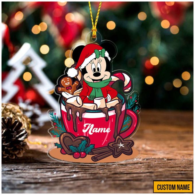 Personalized Name Mickey And Friends Ornament Gift For Christmas Christmas Cup Tea Ornament Minnie Daisy Donald Goofy Pluto 3