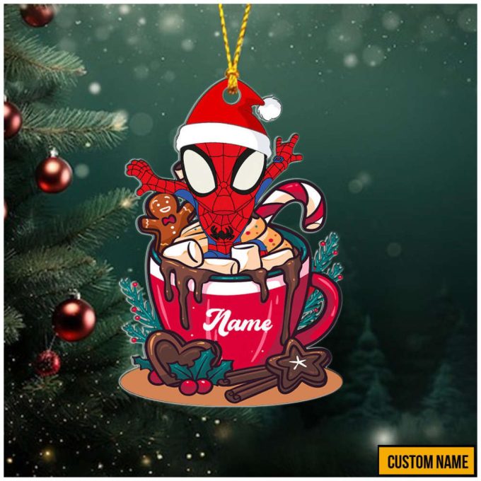 Personalized Name Spidey And His Amazing Friends Ornament Spidey Cup Tea Ornament Superhero Ornament Disney Ornamentmarvel Ornament 2