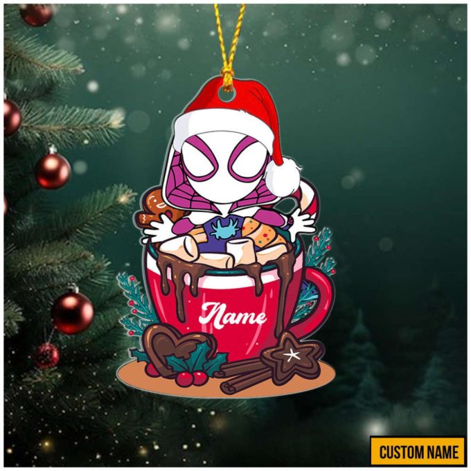 Personalized Name Spidey And His Amazing Friends Ornament Spidey Cup Tea Ornament Superhero Ornament Disney Ornamentmarvel Ornament 3