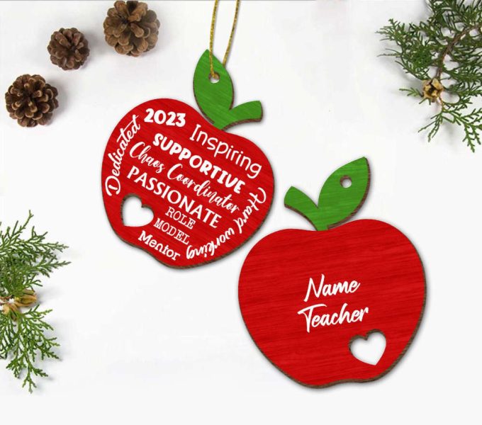 Personalized Name Teacher Christmas Ornament Christmas Teacher Gift Teacher Appreciation Gifts Teacher Thank You Gifts Christmas Decor 2