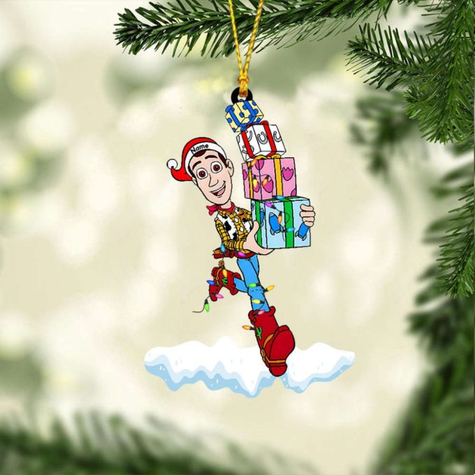 Personalized Name Toy Story Characters Ornament Christmas Toy Story Ornament Christmas Baby Gift Woody Lightyear Jessie Rex Slinky Gift 4