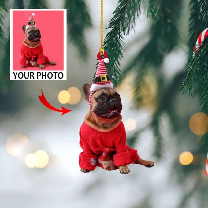 Personalized Pet Ornament Cat Photo Ornament Custom Dog'S Photo Ornament Dog Lovers Gift Pet Photo Gift Cat Lovers Christmas Decor 3