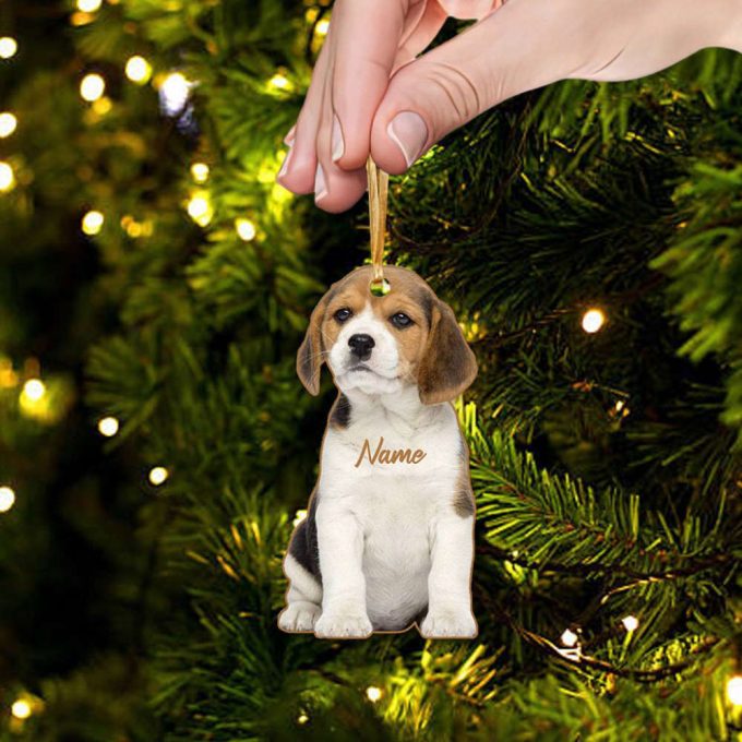 Personalized Pet Ornament Dog Name Ornament Custom Dog'S Photo Ornament Dog Lovers Gift Pet Photo Gift Christmas Decor 3