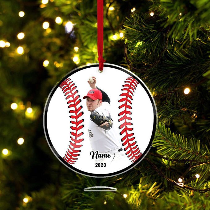Personalized Photo Softball Ornament Softball Christmas Ornamentsoftball Ornamentbaseball Lovers Ornament Gift For Fansgift For Catcher 4