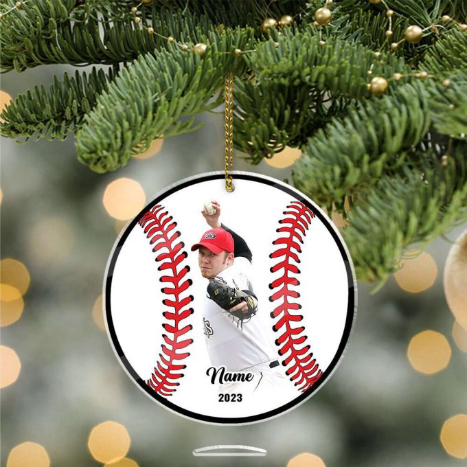 Personalized Photo Softball Ornament Softball Christmas Ornamentsoftball Ornamentbaseball Lovers Ornament Gift For Fansgift For Catcher 7