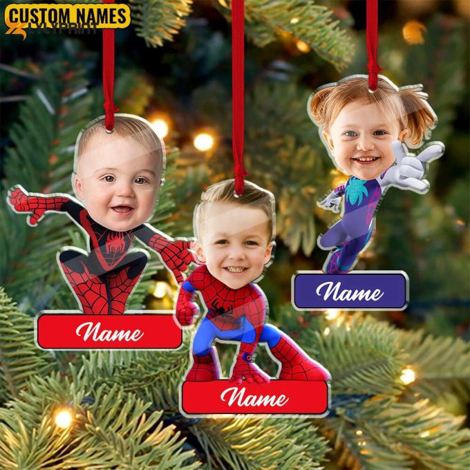 Personalized Portrait Ornament Personalized Spidey And His Amazing Friends Ornament Family Avengers Ornament Custom Marvel Ornament 1