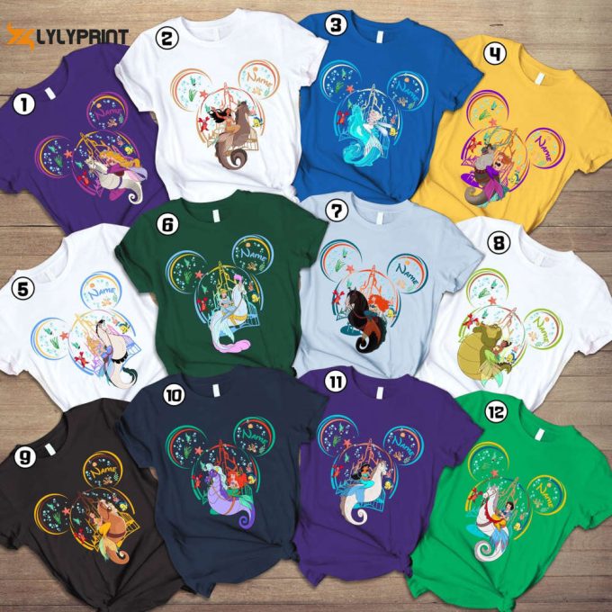 Custom Princess Kids Shirt - Personalized Cinderella Birthday Girl Shirt With Custom Mickey Ears 1