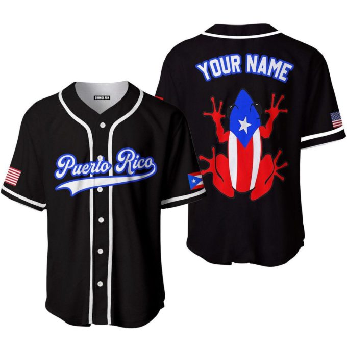 Personalized Puerto Rico Frog Baseball Jersey Personalized Bj0042 2