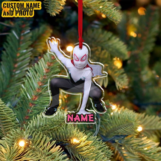 Personalized Spider Gwen Ornament Gwen Stacy Ornaments Ghost Spider Christmas Ornament Spidey And His Amazing Friends Ornament 1