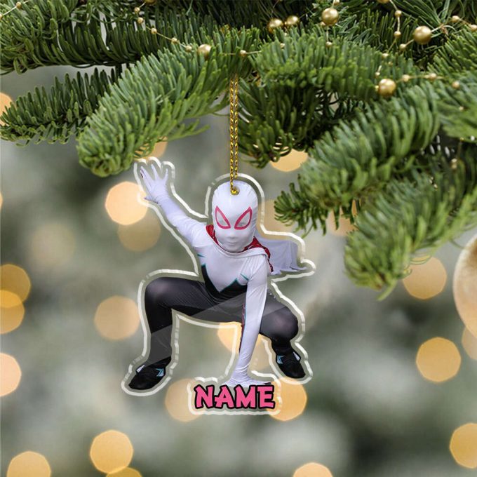 Personalized Spider Gwen Ornament Gwen Stacy Ornaments Ghost Spider Christmas Ornament Spidey And His Amazing Friends Ornament 3