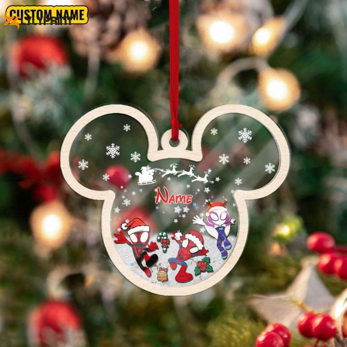Personalized Spidey And His Amazing Friends Ornament Christmas Spidey Ornament Disney Spidey Mickey Head Ornamentchristmas Tree Ornament 1