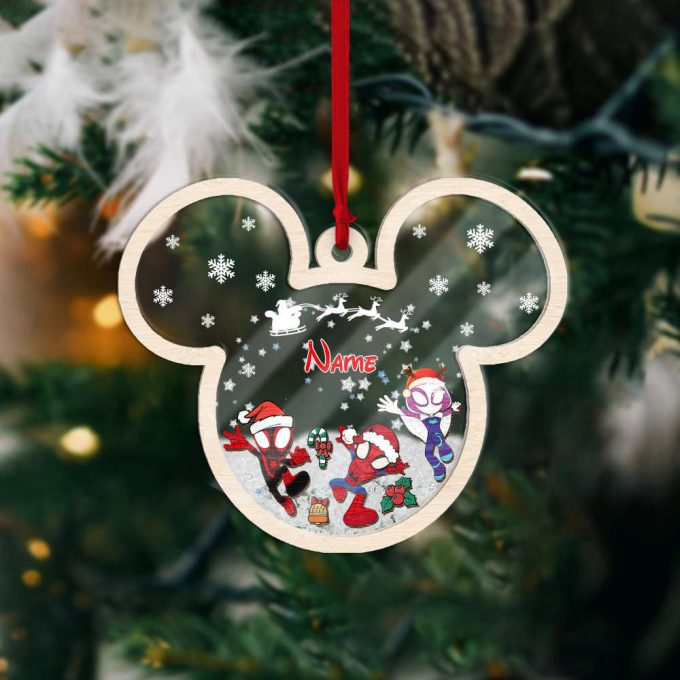Personalized Spidey And His Amazing Friends Ornament Christmas Spidey Ornament Disney Spidey Mickey Head Ornamentchristmas Tree Ornament 2