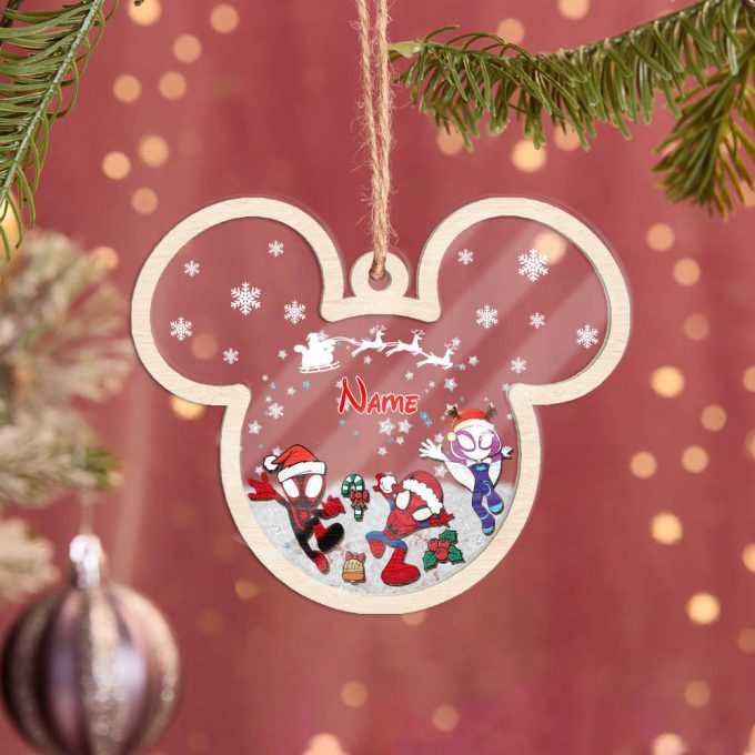 Personalized Spidey And His Amazing Friends Ornament Christmas Spidey Ornament Disney Spidey Mickey Head Ornamentchristmas Tree Ornament 3