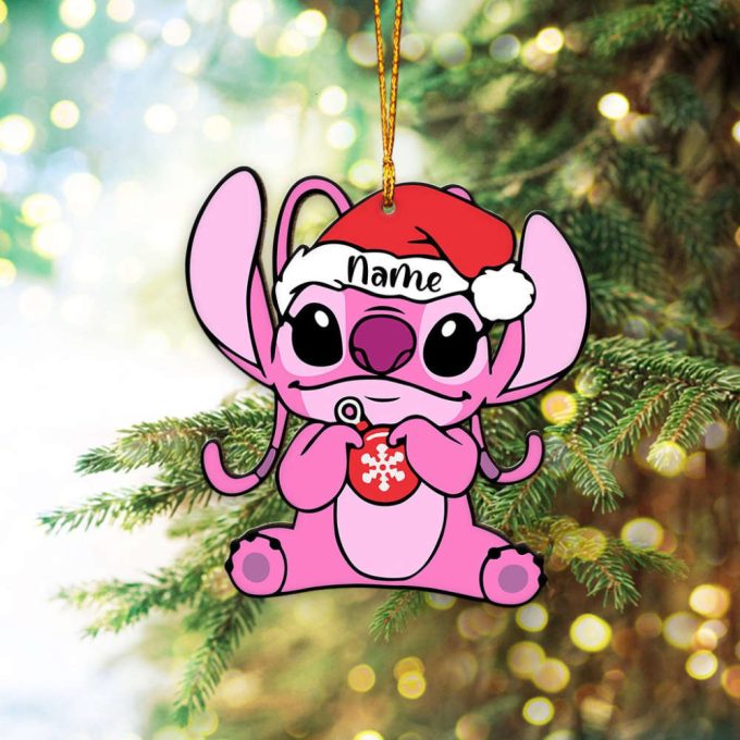 Personalized Stitch And Angel Ornament Christmas Lilo And Stitch Ornament Christmas Baby Ornament Christmas Family Matching Baby Stitch 2