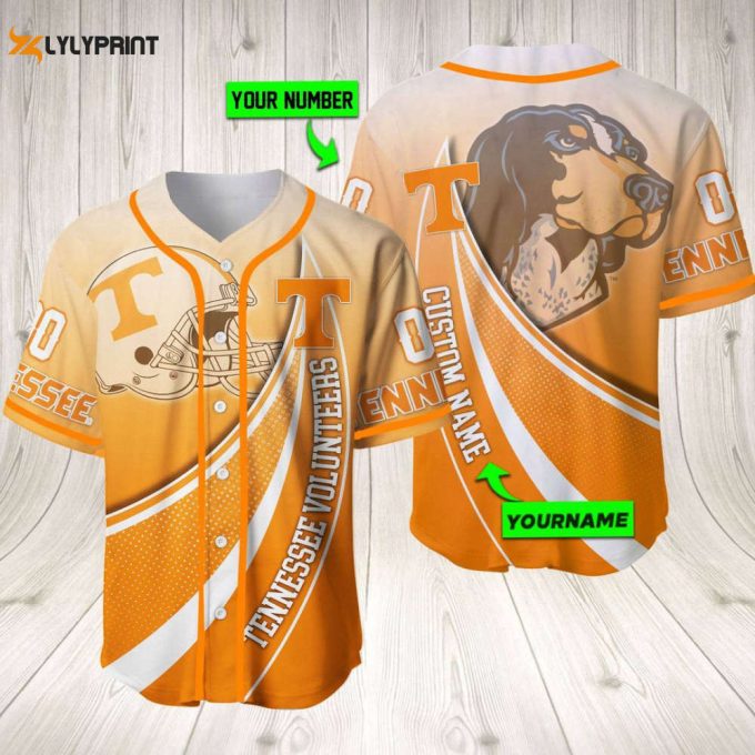 Personalized Tennessee Volunteers Baseball Jersey Baseball Jersey Mascot Gift For Men Women 1