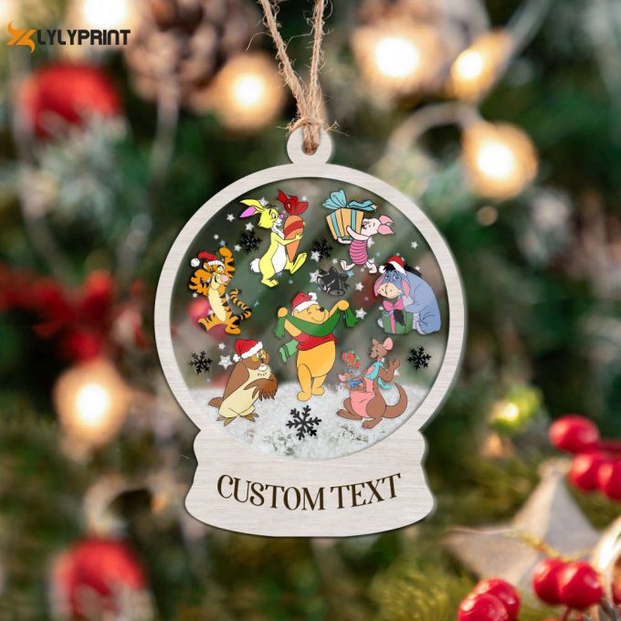 Personalized Winnie Pooh Ornament Piglet Pooh Christmas Ornament Pooh Friends Ornament Disney Christmas Ornament Keepsake Ornament