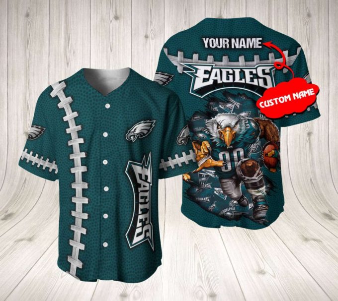 Philadelphia Eagles Personalized Baseball Jersey Gift For Men Women 2