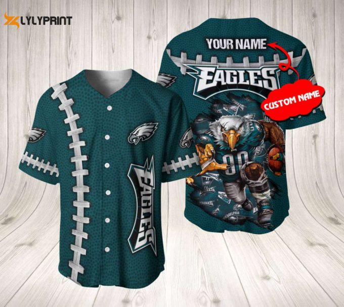 Philadelphia Eagles Personalized Baseball Jersey Gift For Men Women 1