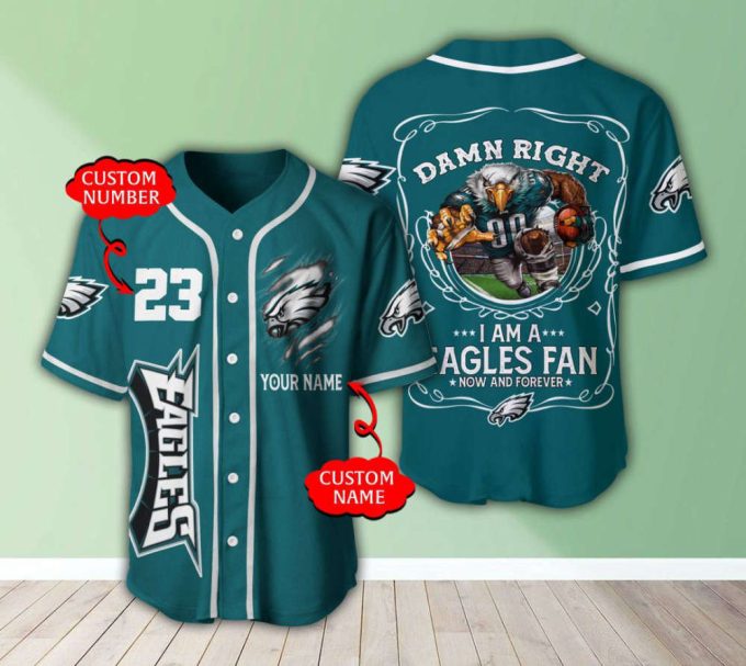 Philadelphia Eagles Personalized Baseball Jersey Gift For Men Women 2