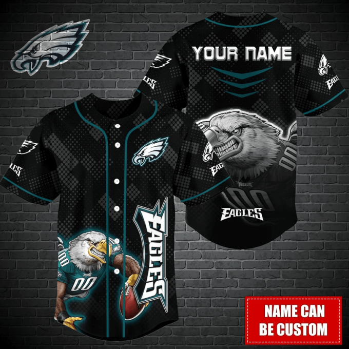 Philadelphia Eagles Personalized Baseball Jersey Fan Gifts 2