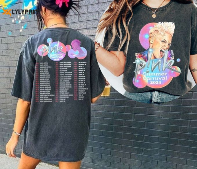 Pink Singer Summer Carnival 2024 Tour Shirt, P!Nk Shirt, Pink Fan Lovers Shirt,Music Tour 2024 Shirt,Trustfall Album Shirt,Concert 2024 P!Nk 1