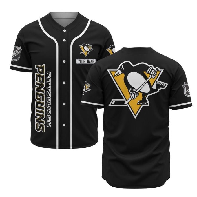 Pittsburgh Penguins Baseball Jersey Bj0035 2