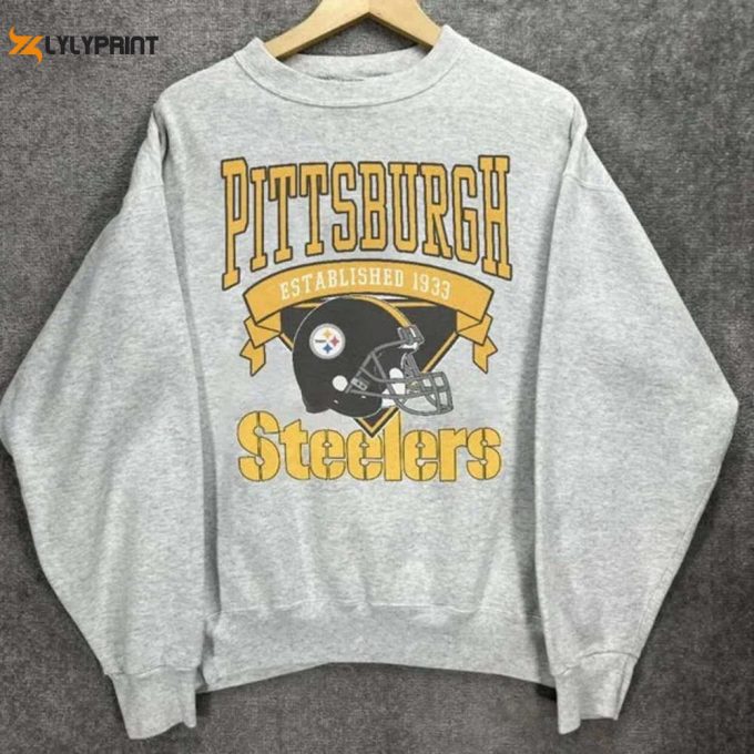 Pittsburgh Steeler Shirt, Vintage Pittsburgh Steeler Football Sweatshirt, American Football Hoodie Gift For Men Women, Sunday Game 1