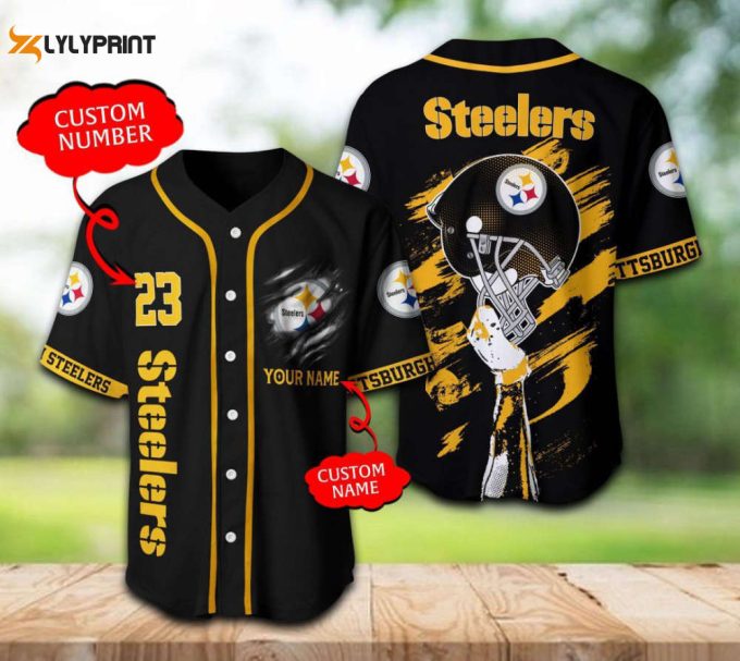 Pittsburgh Steelers Baseball Jersey Personalized Gifts For Fans 1