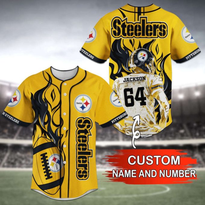 Pittsburgh Steelers Baseball Jersey Personalized Trend 2023 Bj0246 2